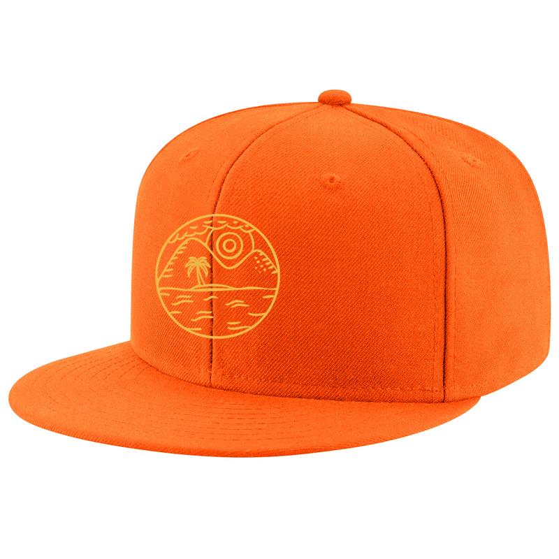 Landscape Mountain Palm Stroke Badge Cap