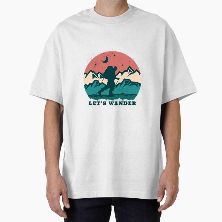 Lets Wander Mountain Badge T-Shirt