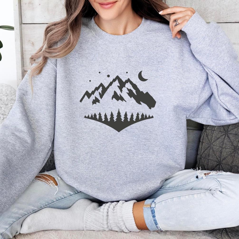 Mountain Forest By Night Sweatshirt