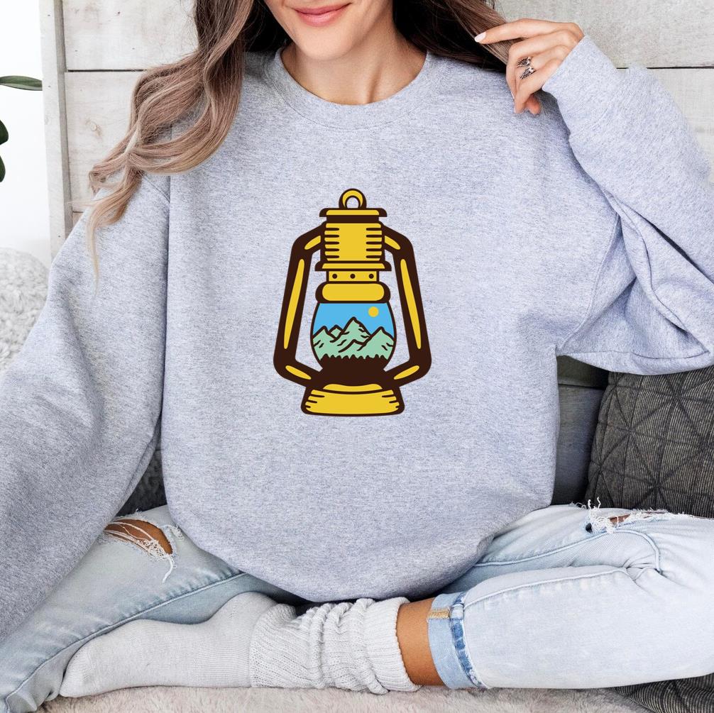 Mountain Landscape Lamp Design Sweatshirt