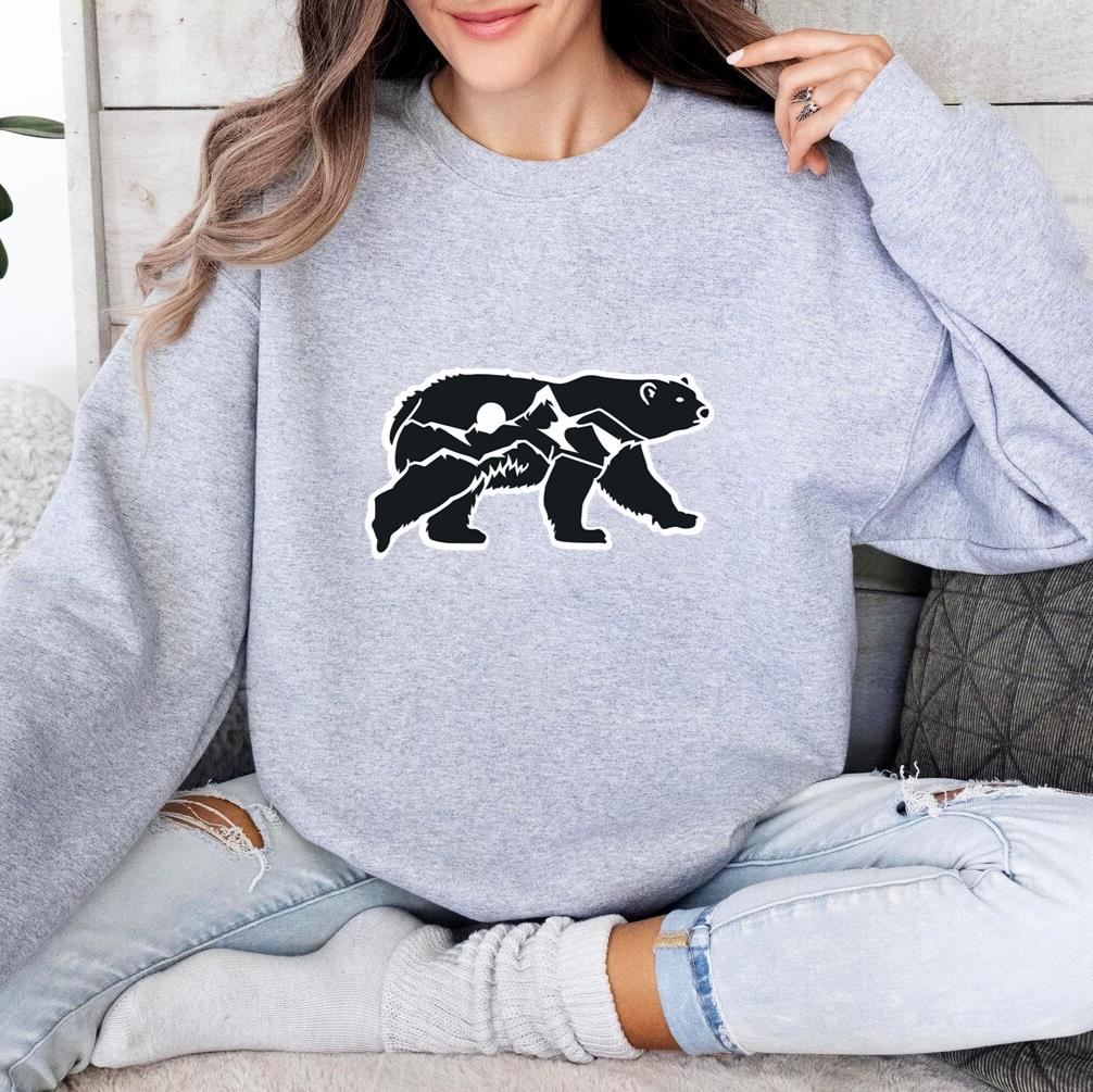 Mountain Polar Bear Cut Out Sweatshirt