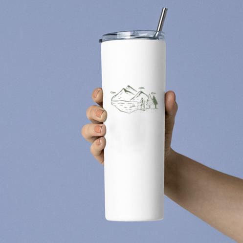 Person Hiking Mountains Tumbler