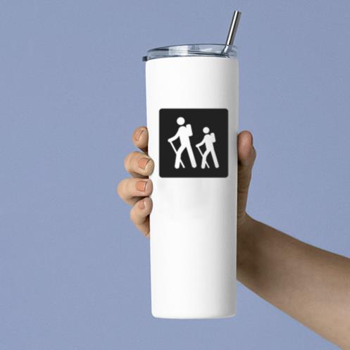 Trekking Square Icon Tumbler